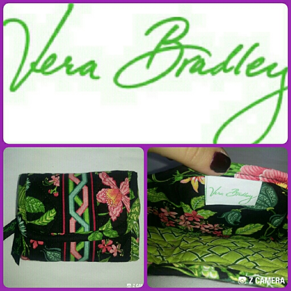 Vera Bradley Velcro trifold Floral Print Wallet